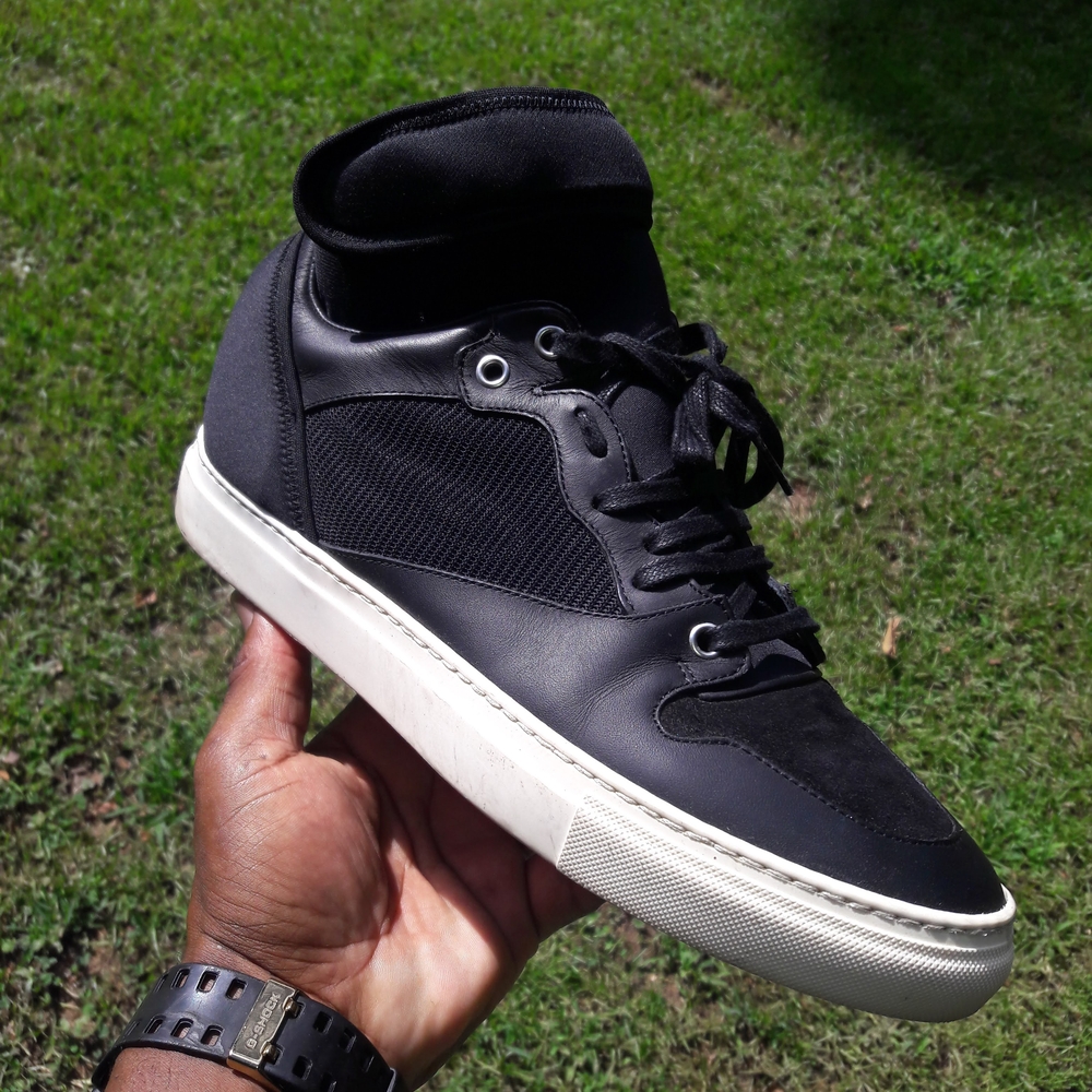 Balenciaga Black and White Men's Sneakers